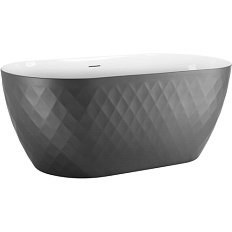 Ванна акриловая Black&White Swan 170x80 см серая