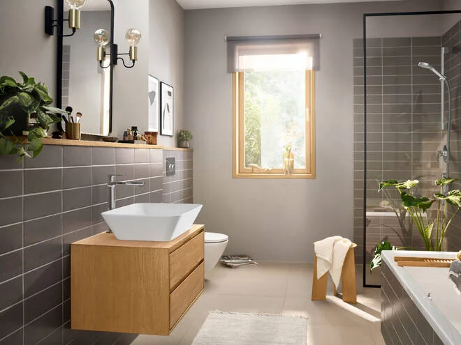 Смеситель для раковины Hansgrohe Rebris 72581 с донным клапаном (детальная фотография), на столешницу