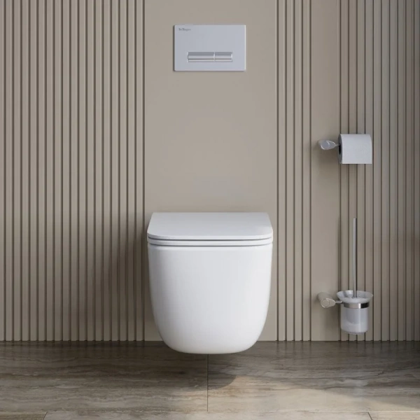 Унитаз подвесной BelBagno Lucie безободковый BB076CH-TOR/SC (детальная фотография), недорогие, безободковые, сиденье с микролифтом , с антивсплеском
