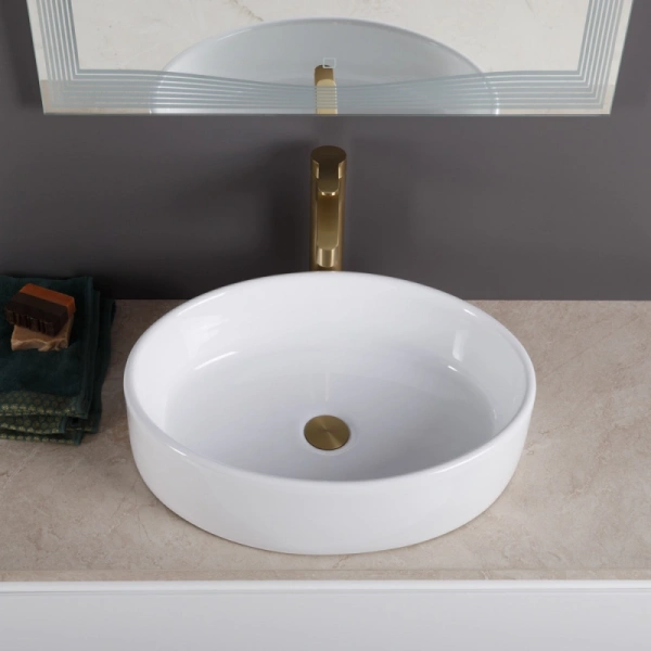 Раковина BelBagno 51 см накладная BB1049 (детальная фотография), в форме чаши, круглой формы