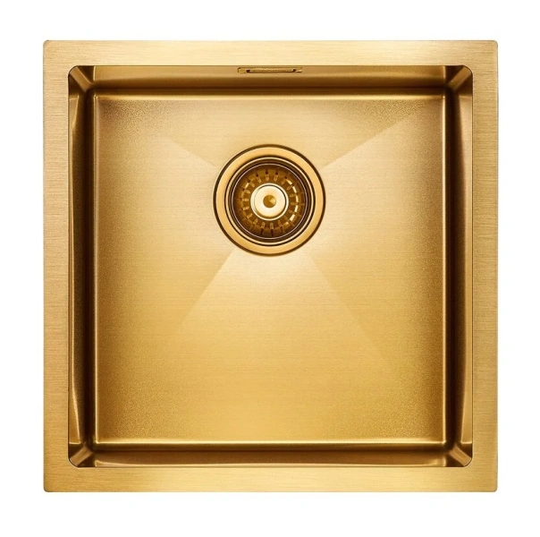Мойка для кухни Paulmark Aller 44 см брашированное золото PM904444-BG (детальная фотография)