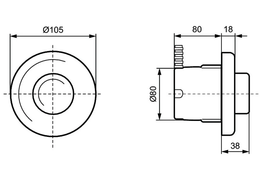 Клавиша смыва Ideal Standard ProSys Septa Pro белая R0184AC (детальная фотография), нет в наличии