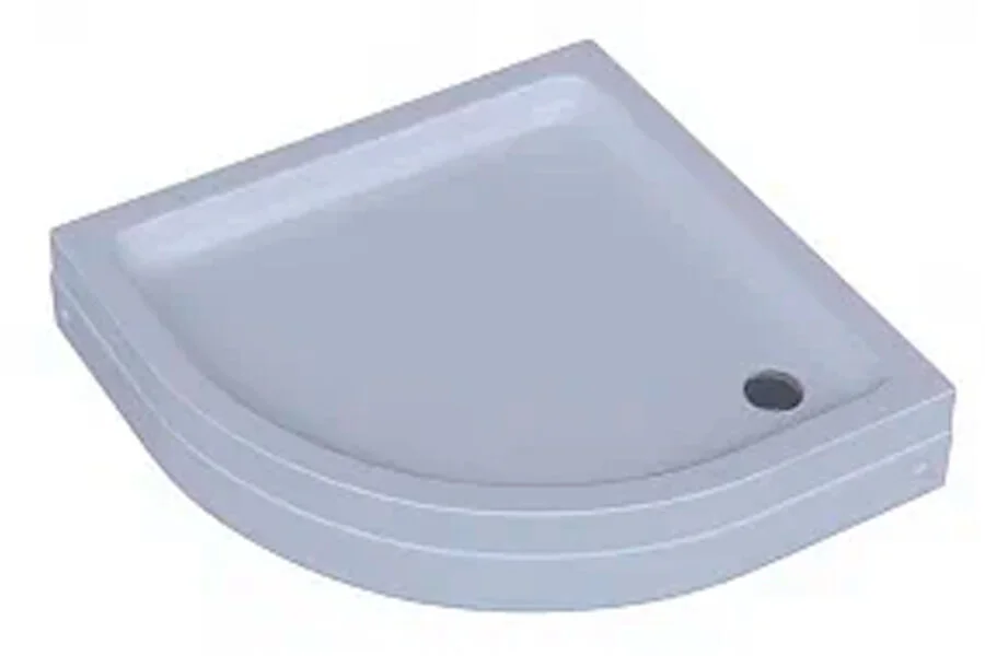 Душевой поддон Акватек 80x80 см полукруглый DPA-0000007 (детальная фотография), полукруглые, четверть круга