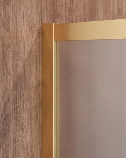 Душевой уголок Cezares Molveno 90х90 см стекло рифленое профиль золото MOLVENO-A-2-90-P-BORO (детальная фотография), рифленые