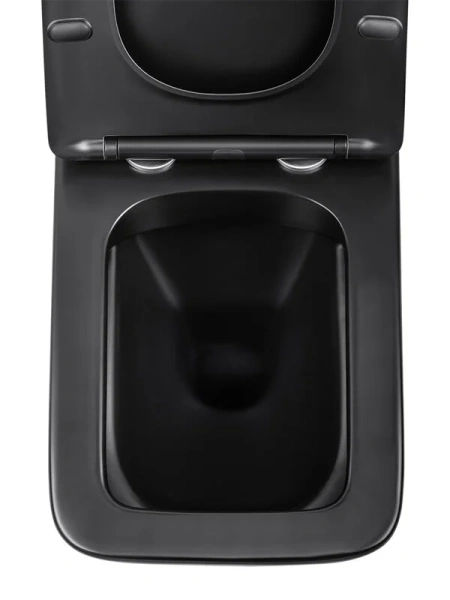 Унитаз подвесной Vincea Q-Line черный матовый VT1-12MB (детальная фотография), безободковые