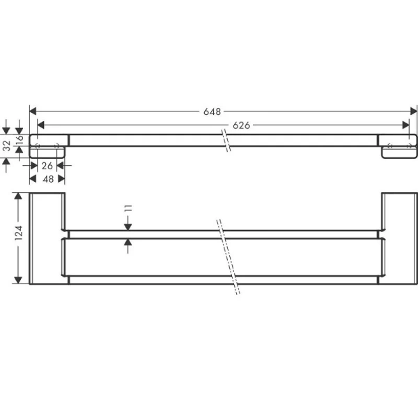 Полотенцедержатель Hansgrohe AddStoris матовый черный 41743670 (детальная фотография), современные, hi-tech