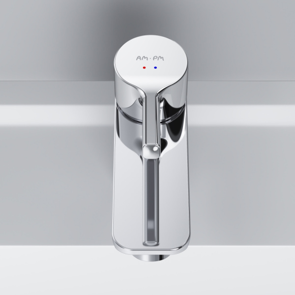 Смеситель для раковины Am.Pm X-Joy хром F85B02100 (детальная фотография), из латуни, недорогие, округлая форма