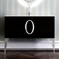 Тумба без раковины с 2 ножками, черная 100см La Beaute KANTAL