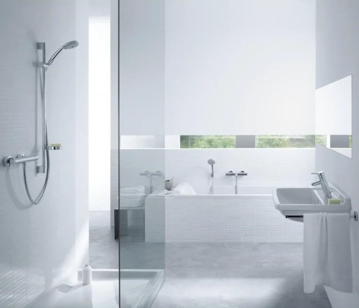 Смеситель для раковины Hansgrohe Talis 32040000 (детальная фотография), округлая форма, с донным клапаном