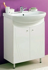 Тумба под раковину напольная Акватон Минима Н 65 см белая глянцевая