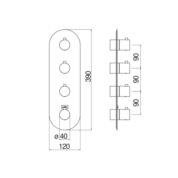 Смеситель для душа Nobili Live черный матовый WE00104/TBM (детальная фотография), для душа