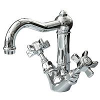 Смеситель для раковины, шлифованный хром, Nicolazzi Half Dome Crystal