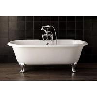 Ванна чугунная без отверстий под смеситель, ножки  Deco, цвет натуральный алюминий, Devon&Devon Draycott
