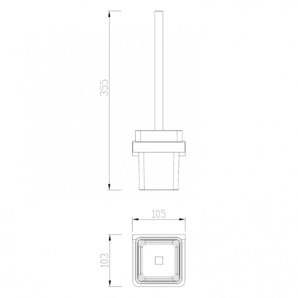 Ершик Abber Westen AA1732 подвесной (детальная фотография), хром, золото, черные, комбинированные