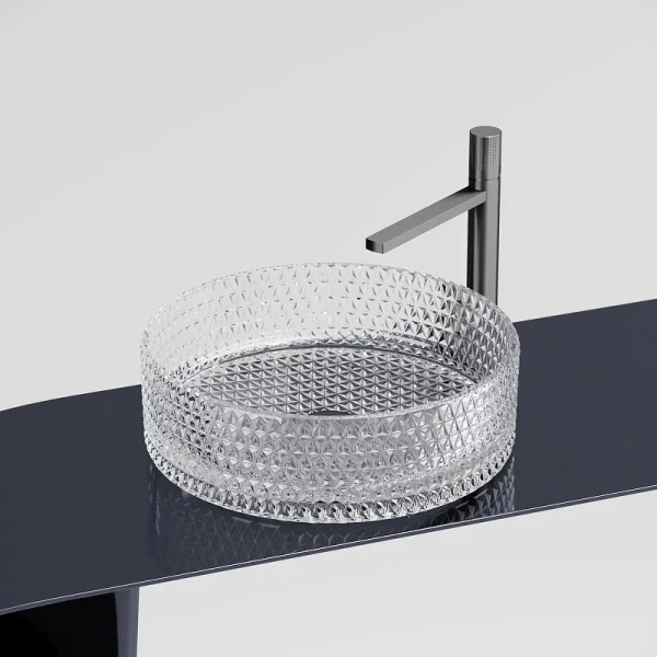 Раковина Ceramica Nova Cristal 36 см прозрачная CN6062 (детальная фотография), одинарные