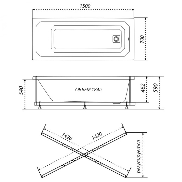 Схема (детальная фотография), без гидромассажа, маленькие