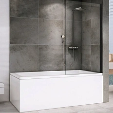 Неподвижная стенка Abber Immer Offen AG7 100x140 см профиль черный