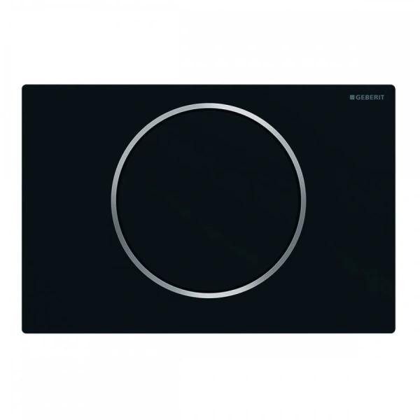 Клавиша смыва Geberit Sigma 10 черный матовый/хром глянцевый 115.758.14.5 (детальная фотография)