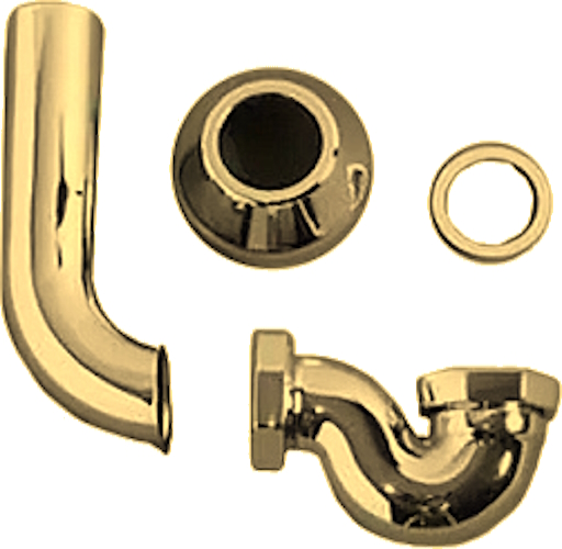 Наружный низкий сифон для ванны, цвет золото, Simas 120018 ORO (детальная фотография)