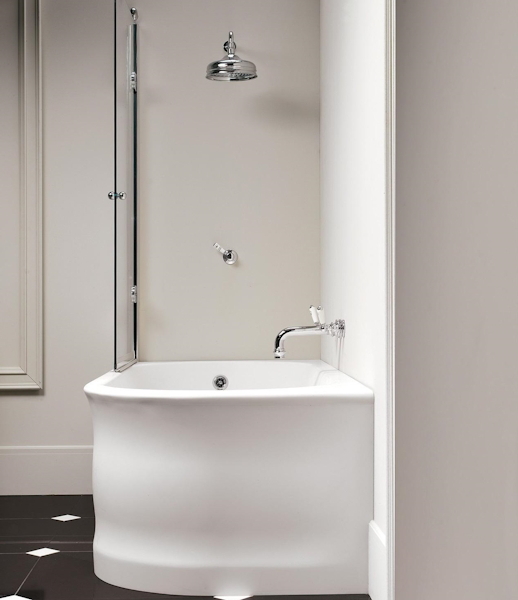 Ванна угловая левосторонняя из материала White Tec, цвет белый, Devon&Devon Wave 1NAWAVESX (детальная фотография), по запросу