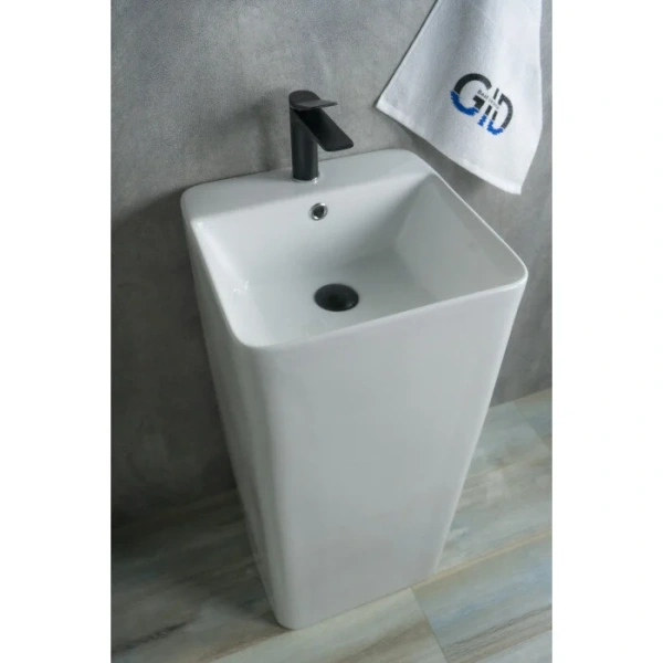 Раковина напольная GID Autonomo Nb148 42 см белая 81117 (детальная фотография), современные, hi-tech