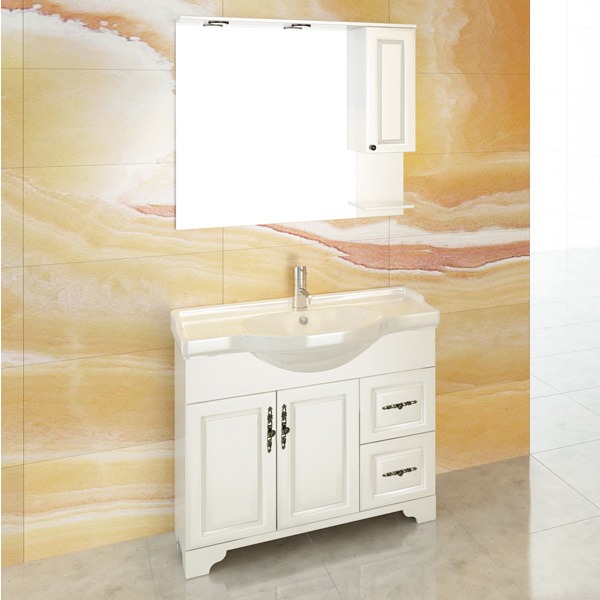 Тумба с раковиной напольная Comforty Севилья 105 см слоновая кость 00003132627CF (детальная фотография), нет в наличии