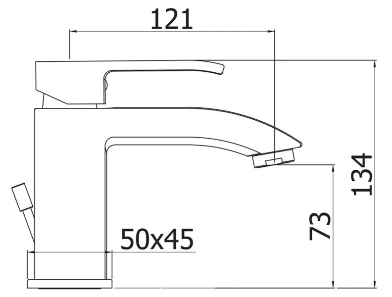 Смеситель для раковины Cezares Livello хром LIVELLO-LSM1-01-W0 (детальная фотография), для раковины