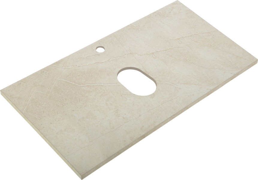 Столешница BelBagno 80 см из керамогранита, marmo crema opaco KEP-80-MCO (детальная фотография), в наличии