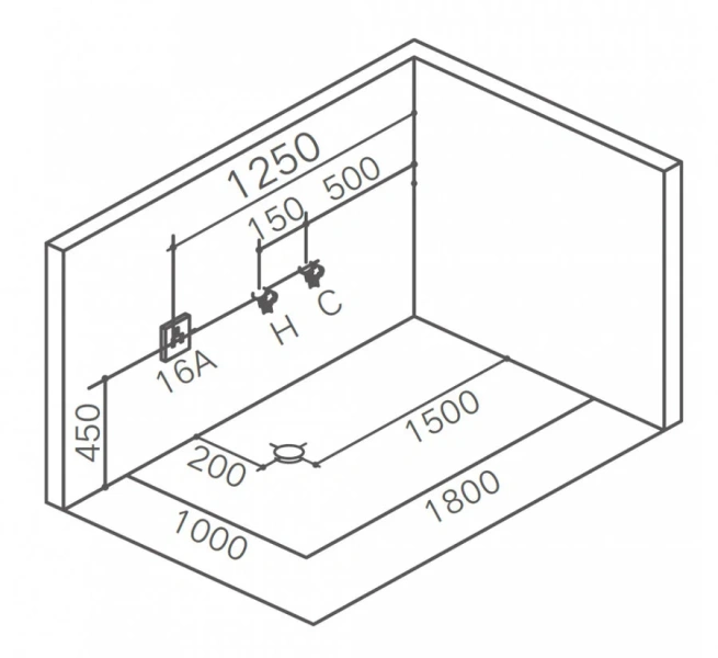 Ванна акриловая Gemy 180 x 100 см G9258 (детальная фотография), современныe, hi-tech