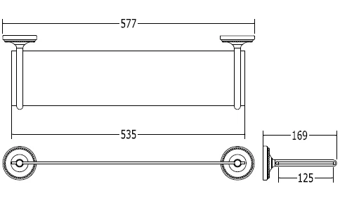 Полка стеклянная для ванной Devon&Devon Antique Georgian 1ADY87 (детальная фотография), классические, ретро