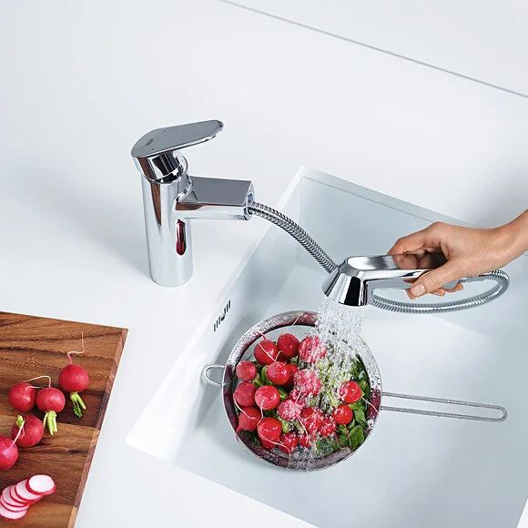 Смеситель для кухни Grohe Eurodisc Cosmopolitan 32257002 (детальная фотография), современные, hi-tech