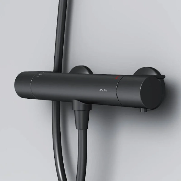 Смеситель для душа Am.Pm X-Joy черный матовый F85A40022 (детальная фотография), настенные