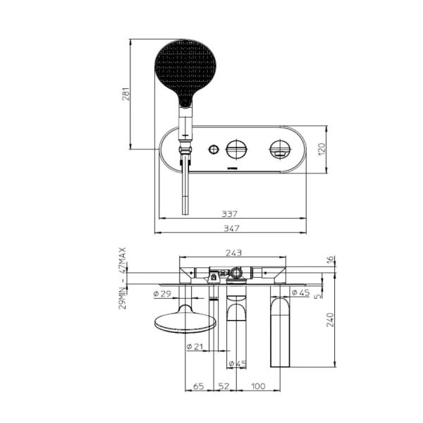 Смеситель для ванны Bossini Apice хром Z00557.030 (детальная фотография), для ванны