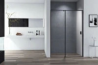 Душевая дверь в нишу Cezares Urban 120 см профиль чёрный