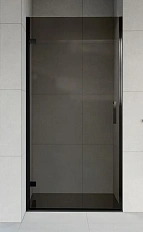 Душевая дверь в нишу Vincea Flex 90 см профиль черный, стекло тонированное