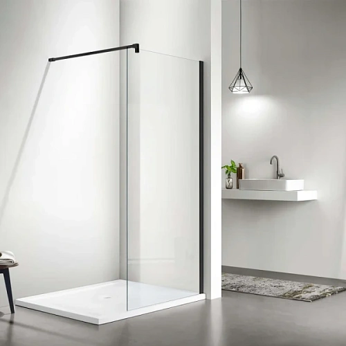 Душевая перегородка Акватек 120 см профиль оружейная сталь - фото 1