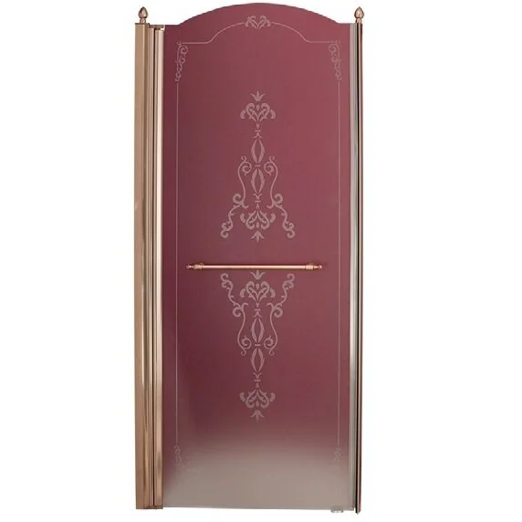 Душевая дверь в нишу Migliore Diadema 80 см профиль бронза стекло прозрачное декорированное правая 22713 (детальная фотография), 80 см