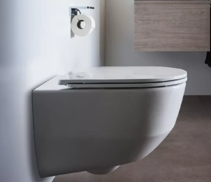 Унитаз подвесной Laufen Pro скрытый ободок без покрытия 8.2096.6.000.000.1 (детальная фотография), без бачка, со скрытым бачком