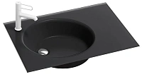 Раковина Jacob Delafon Odeon Rive Gauche 81 см матовый черный
