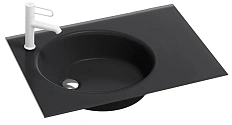 Раковина Jacob Delafon Odeon Rive Gauche 81 см матовый черный