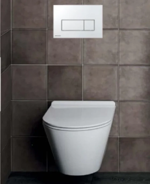 Унитаз подвесной Kerama Marazzi Plaza Modern безободковый PLMR.wc.02 (детальная фотография), фарфор, керамика