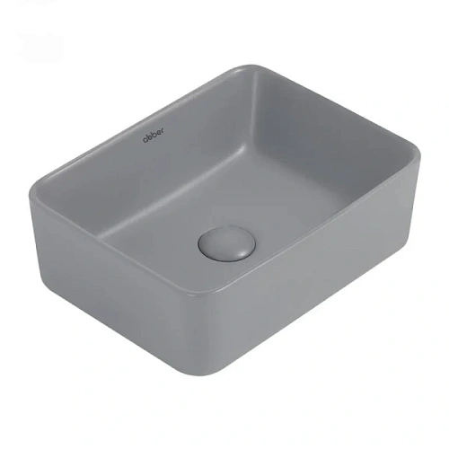 Раковина Abber Rechteck 40,5 см серая матовая - фото 2