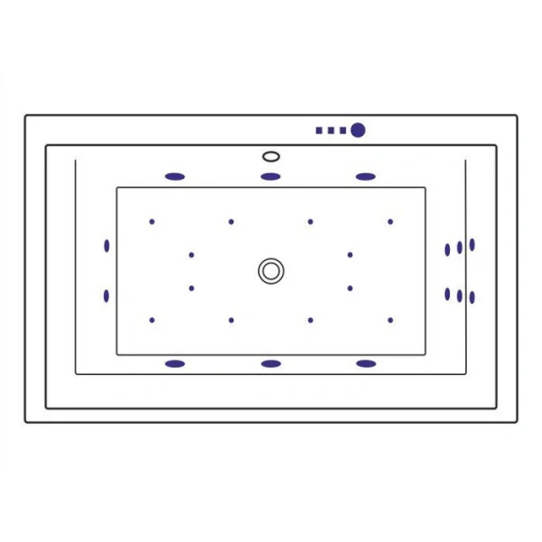 Ванна гидромассажная Excellent Crown Lux Ultra 190 x 120 см, белый/золото, WAEX.CRO19.ULTRA.GL (детальная фотография), современныe, hi-tech