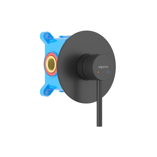 Смеситель для душа Акватек Европа черный AQ1366MB (детальная фотография)