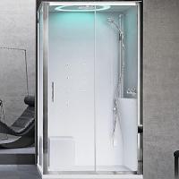 Душевая кабина Novellini Eon 120х80 см профиль хром, стекло прозрачное