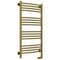 Полотенцесушитель электрический правый, цвет состаренная бронза перемычка выгнутая Сунержа Богема 2.0 1000х500