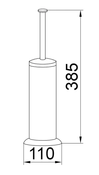 Ершик Boheme Puro хром 10709 (детальная фотография), классические, ретро, с кристаллами swarovski