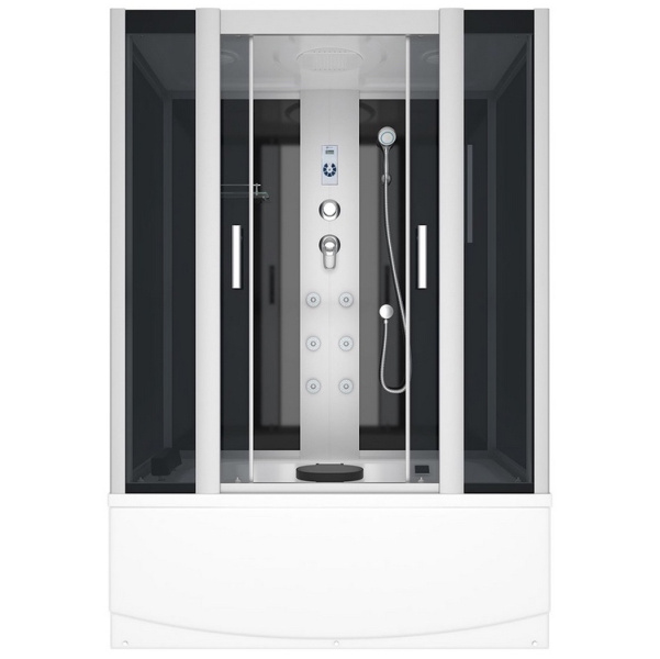 Душевой бокс, задние стенки чёрные, стекло тонированное, Erlit Comfort ER 4517TP-C4 ER4517TP-C4 (детальная фотография)