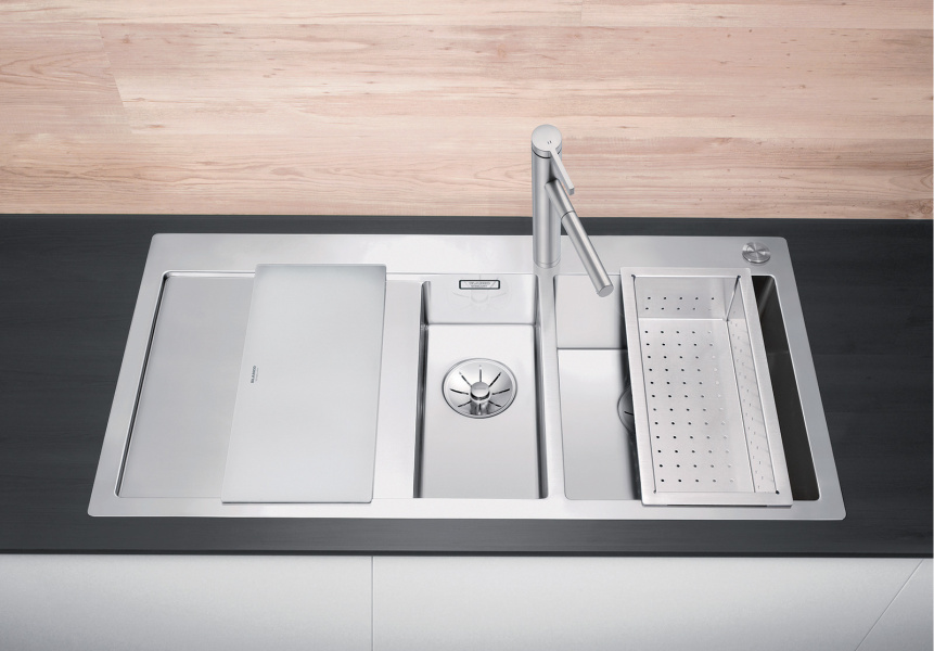 Мойка для кухни Blanco Claron 6 S-IF/А (детальная фотография), из нержавеющей стали, стальные, металлические