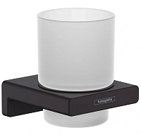 Стакан для ванной Hansgrohe AddStoris черный матовый